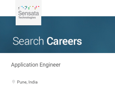 Sensata Technologies Off Campus Drive for Application Engineer