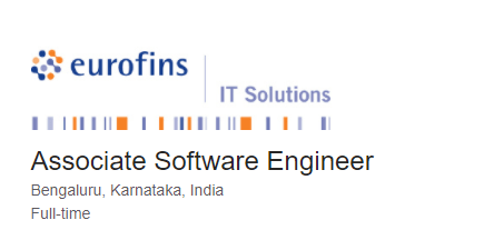 Eurofins Off Campus Hiring For Associate Software Engineer | Bangalore ...