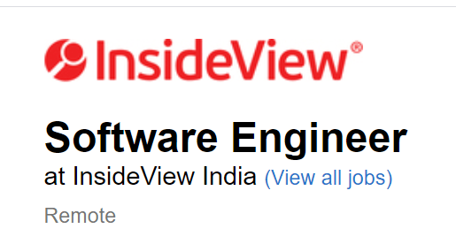 InsideView Careers hire Software Engineer