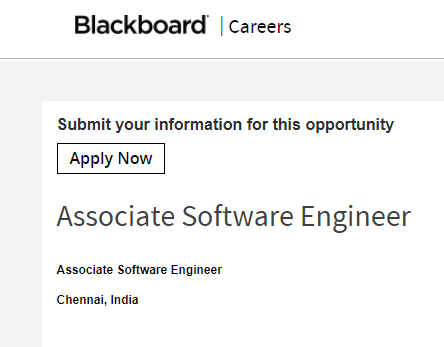 Blackboard Recruitment Drive 2021