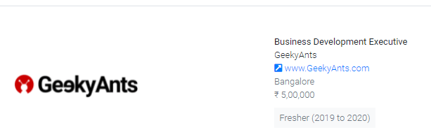 GeekyAnts Freshers Job