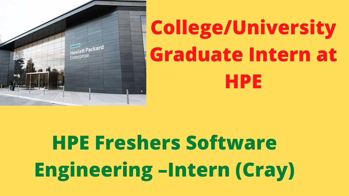 HPE Freshers Software Engineering Intern