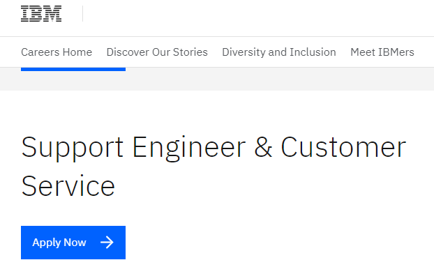 IBM hiring Support Engineer & Customer Service