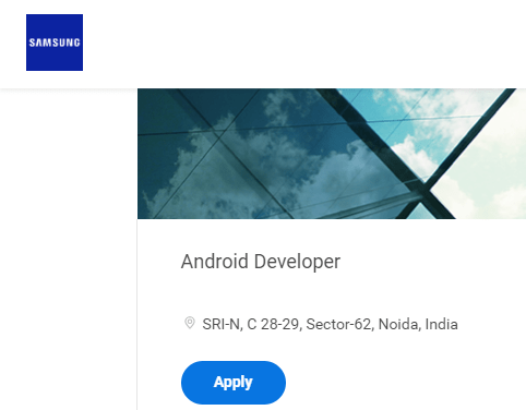 Samsung Recruitment 2021