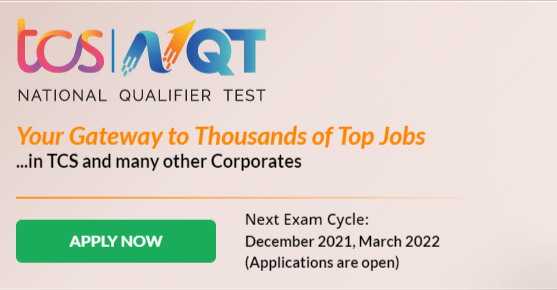 TCS NQT Freshers December 2021 March 2022 Recruitment Drive