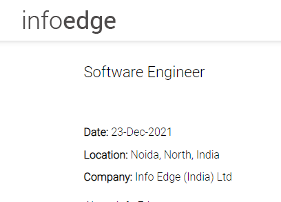 InfoEdge Freshers & Experience recruitment drive