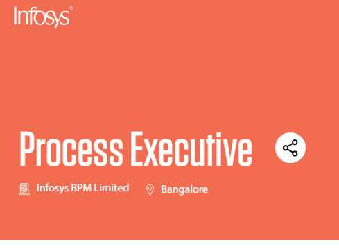 Infosys Non-Coding Freshers hiring for Process Executive