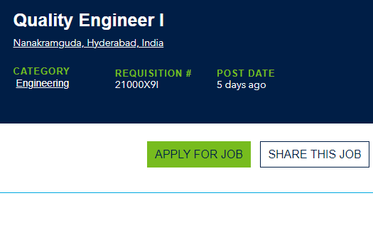 Medtronic Freshers hiring for Quality Engineer