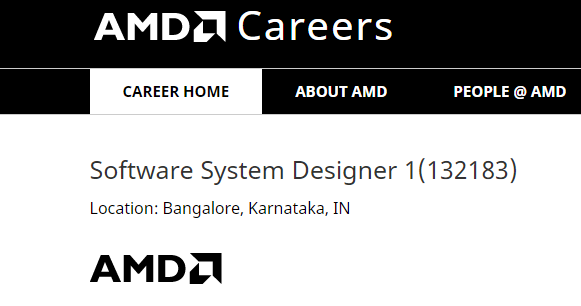 AMD Off Campus Recruitment Drive for Software System Designer 1