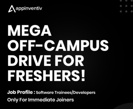 Appinventiv Mega Off Campus Freshers Recruitment Drive