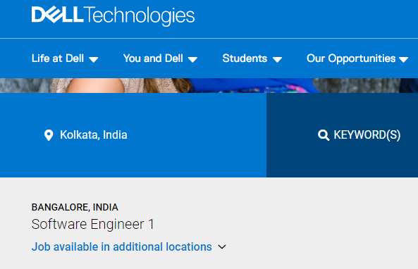 Dell Technologies Entry Level Freshers Recruitment Drive