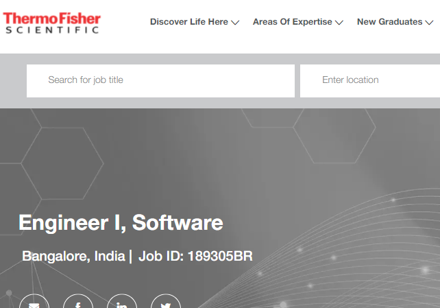 Thermo Fisher Off Campus Recruitment Drive