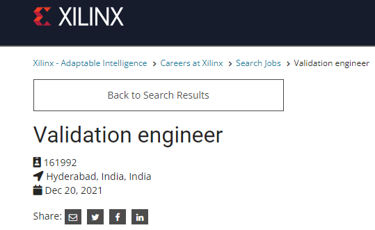 Xilinx 2022 Batch Off Campus Freshers Recruitment Drive