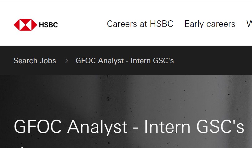 HSBC Careers Entry Level Hiring for Analyst Intern