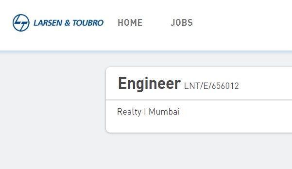 L&T Careers Fresher Hiring as Engineer