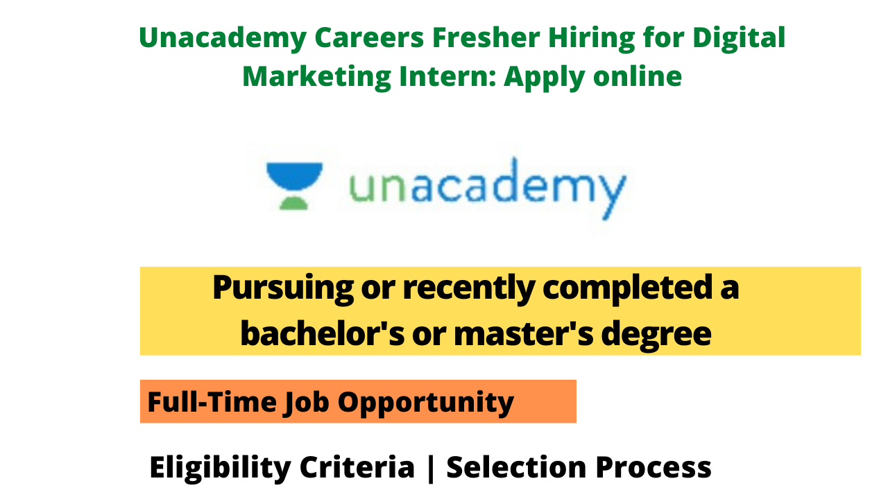 Unacademy Careers is Looking for Digital Marketing Intern