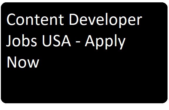 Content Developer Job 3 USA