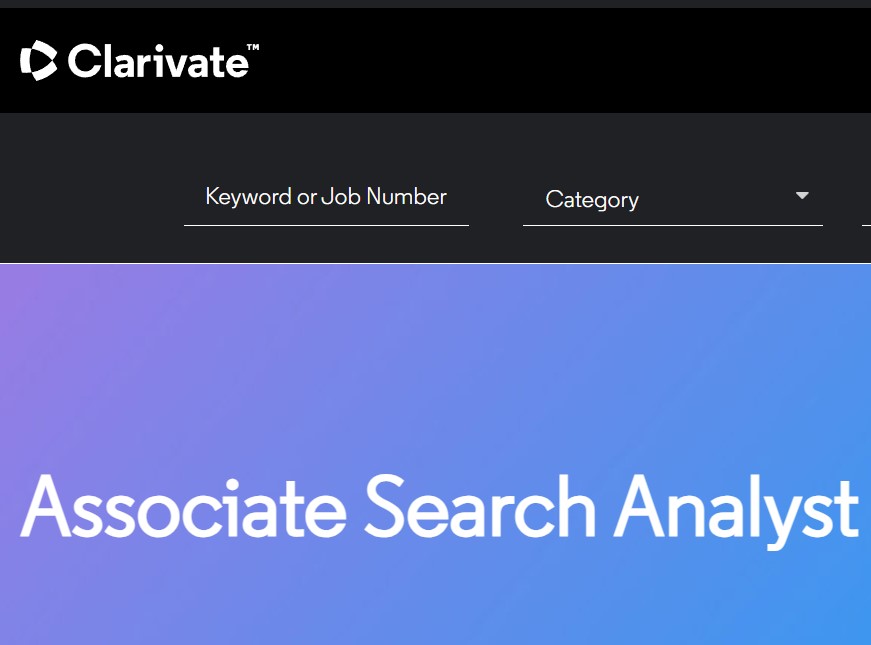 Clarivate Careers Freshers Hiring for Associate Search Analyst