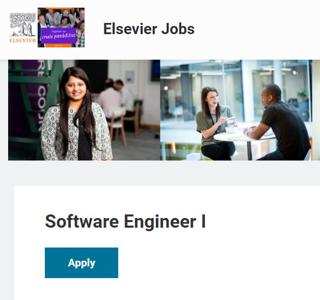 Elsevier Careers Freshers Hiring for Software Engineer I