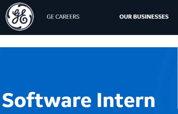 GE Careers Freshers Hiring for Software Intern