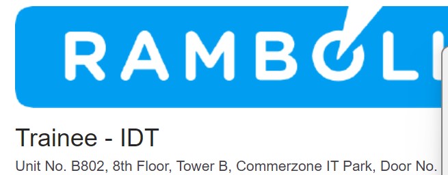 Ramboll Entry Level Job for Trainee