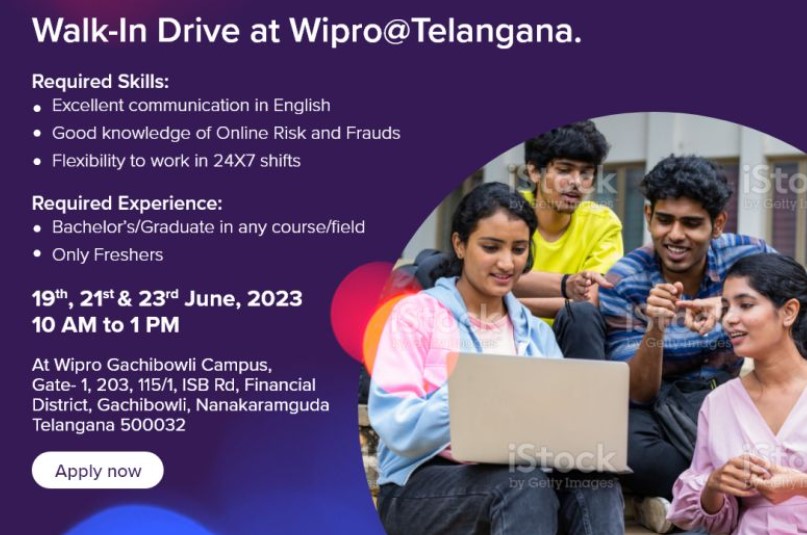 Wipro Careers Freshers Walk-in Drive