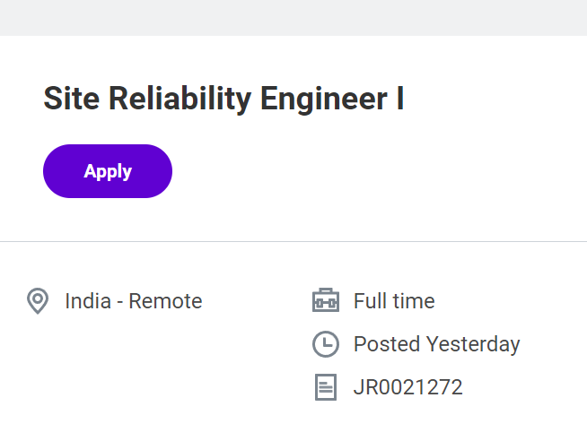 Yahoo Off Campus Entry Level Hiring For Site Reliability Engineer